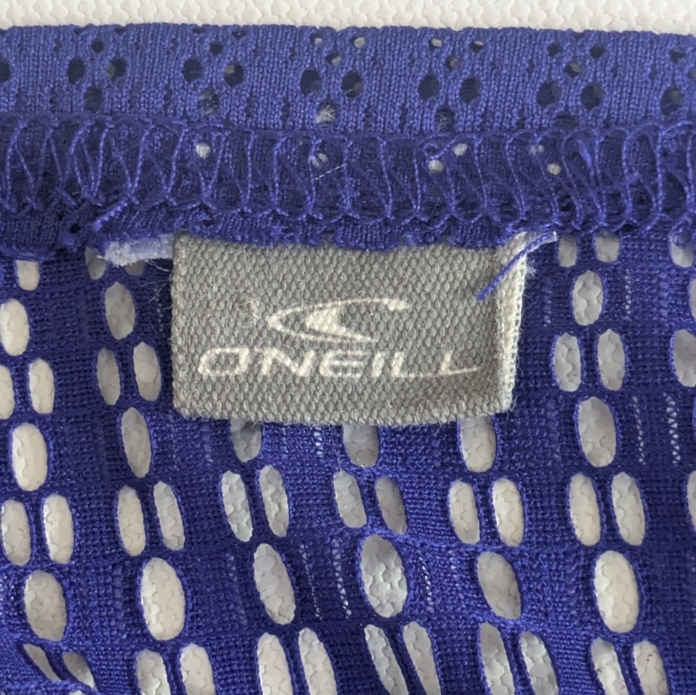 O’Neill M/L purple open knit beach coverup 3/4 sleeve V-neck pullover EUC - Picture 9 of 9